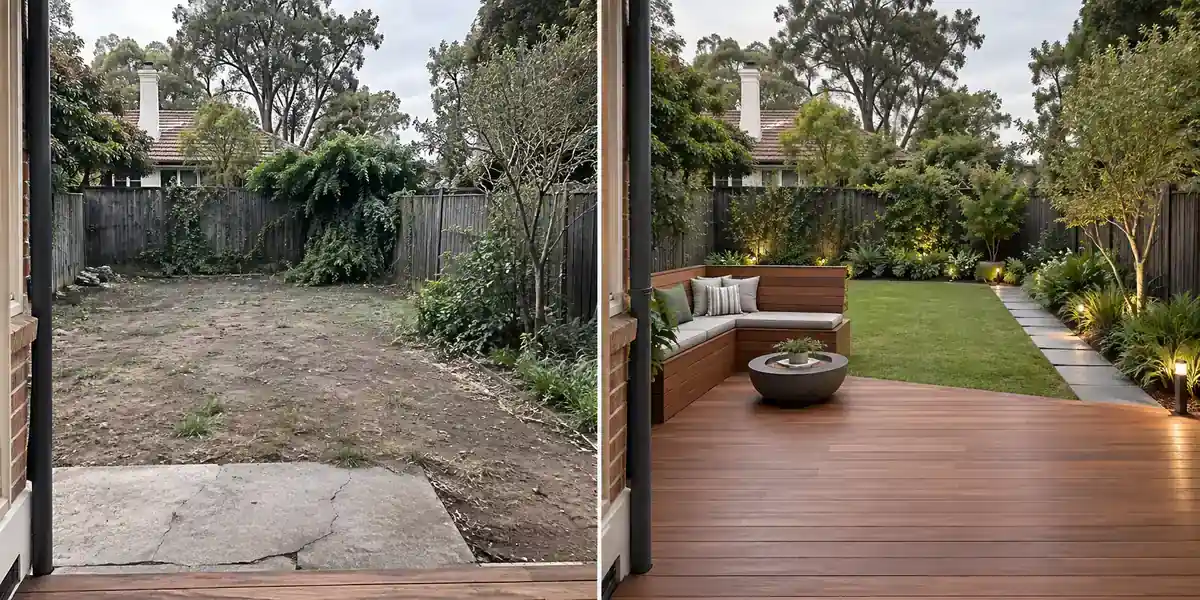 Kew backyard deck transformation